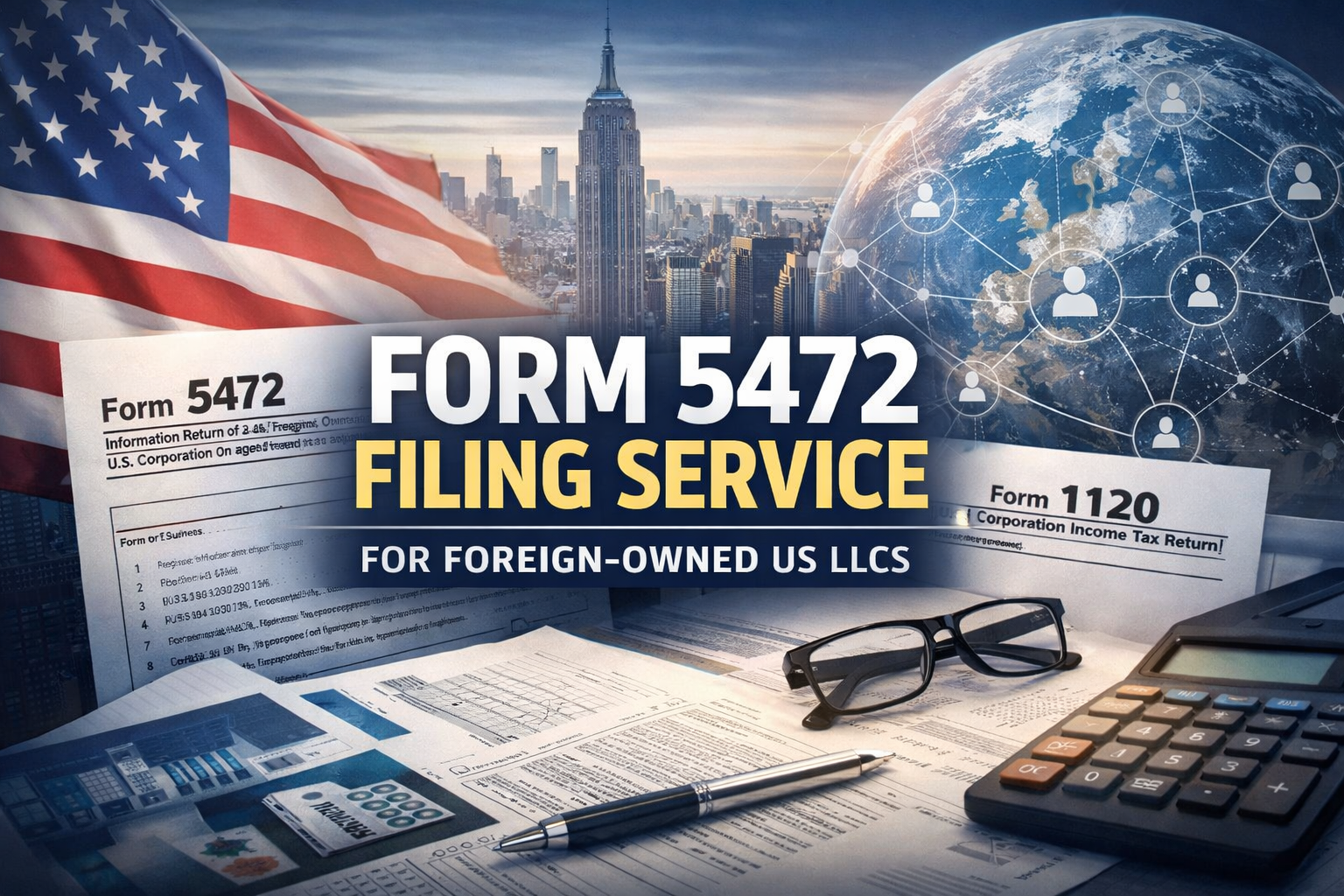 Form 5472 filing service for foreign-owned US LLCs with IRS compliance documents