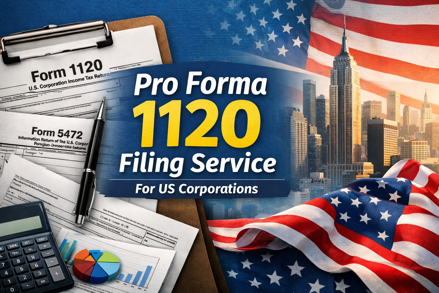 Pro Forma 1120 filing service for US corporations with Form 5472 compliance