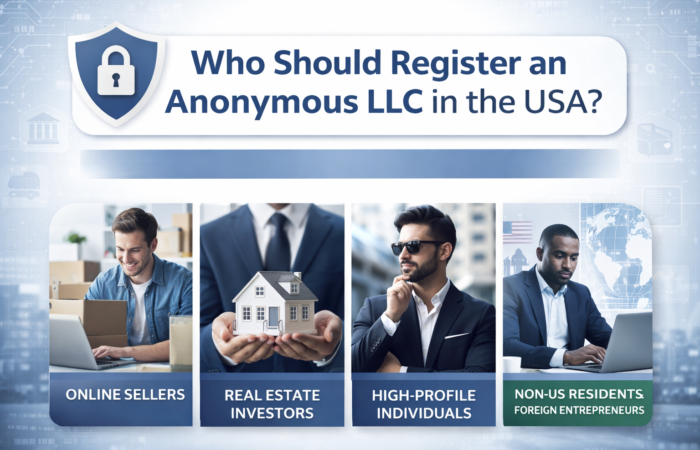 Who should register an Anonymous LLC in the USA including online sellers, investors, and foreign entrepreneurs